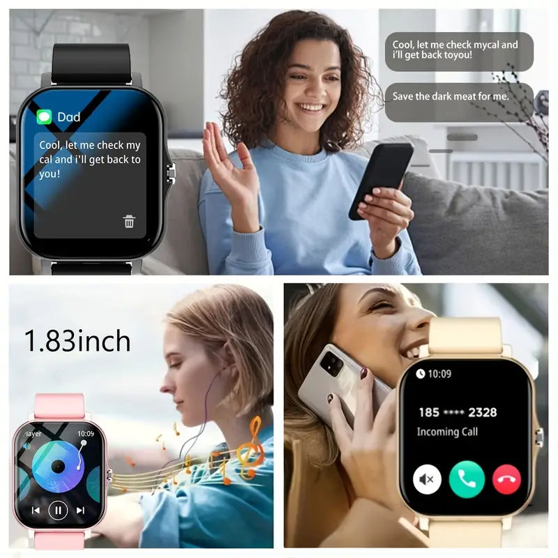 New Smartwatches Now On Sale, Featuring Message Alerts, Call Answering, Health Monitoring, Activity Tracking, Notification Reminders, And Fitness Functions.Not Waterproof