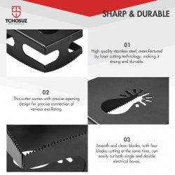 2 Pack Square Slot Cutter Drywall Oscillating Tool,