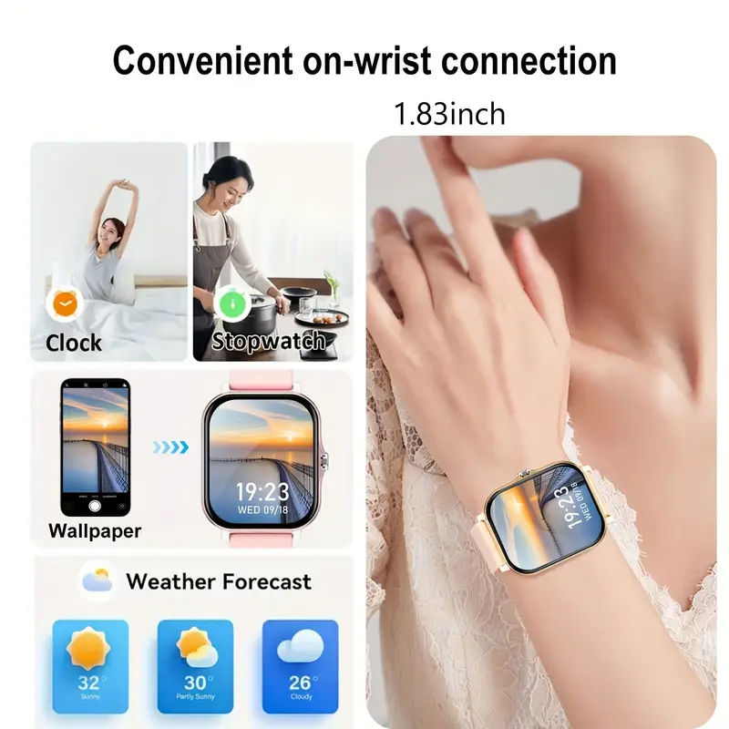 New Smartwatches Now On Sale, Featuring Message Alerts, Call Answering, Health Monitoring, Activity Tracking, Notification Reminders, And Fitness Functions.Not Waterproof